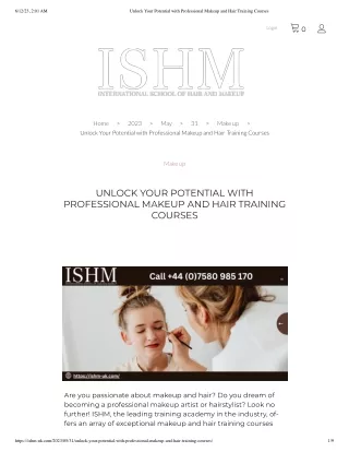 Unlock Your Potential with Professional Makeup and Hair Training Courses