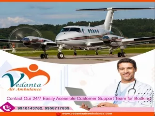 Get Vedanta Air Ambulance from Patna with suitable Medical Services