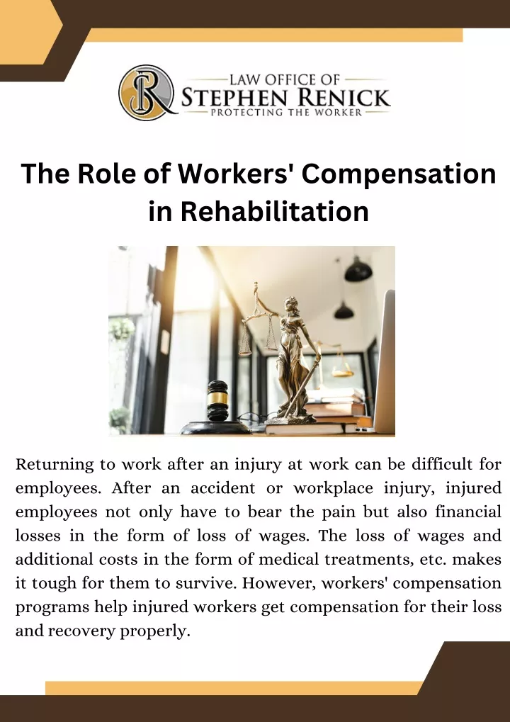 the role of workers compensation in rehabilitation