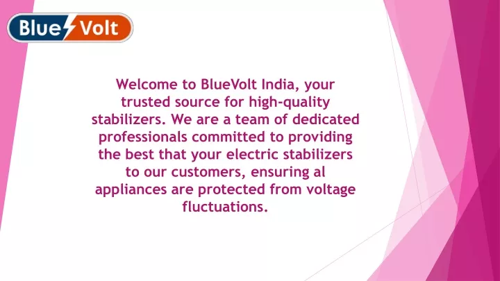 welcome to bluevolt india your trusted source