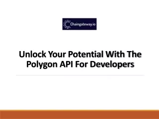 Get The Most Out Of Your Data With The Polygon API