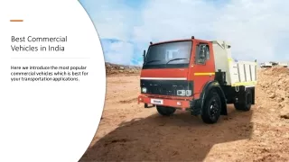 Best Commercial Vehicles in India