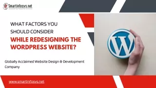 What Factors You Should Consider while redesigning the wordpress website