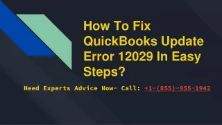 How To Fix QuickBooks Update Error 12029 In Easy Steps_