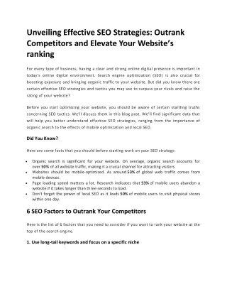 Boost Your Website Ranking with Effective SEO Strategies