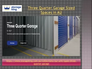 Three Quarter Garage Sized Spaces in AU PPT