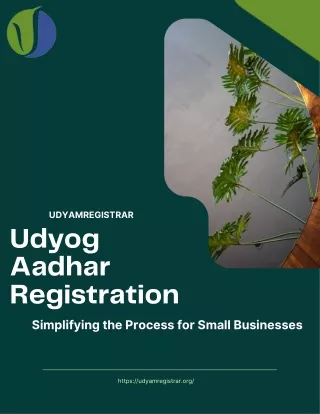 Udyog Aadhar Registration: Simplifying the Process for Small Businesses