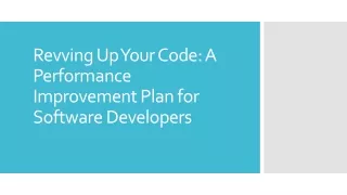 Revving Up Your Code
