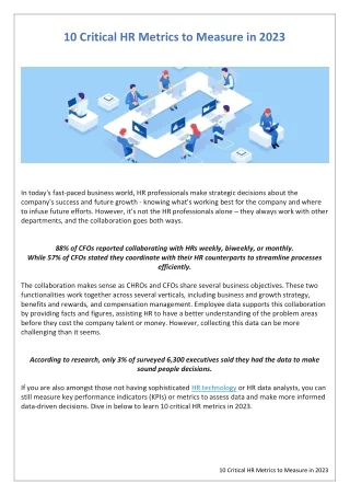 10 critical hr metrics to measure in 2023
