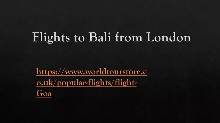 flights to bali from london