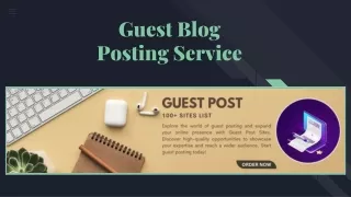 Guest Blog Posting Service