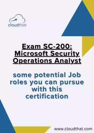 SC-200 Microsoft Certified Security Operations Analyst