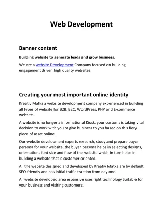 Best Web Development website development for B2B business