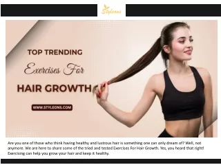 TOP TRENDING EXERCISES FOR HAIR GROWTH 