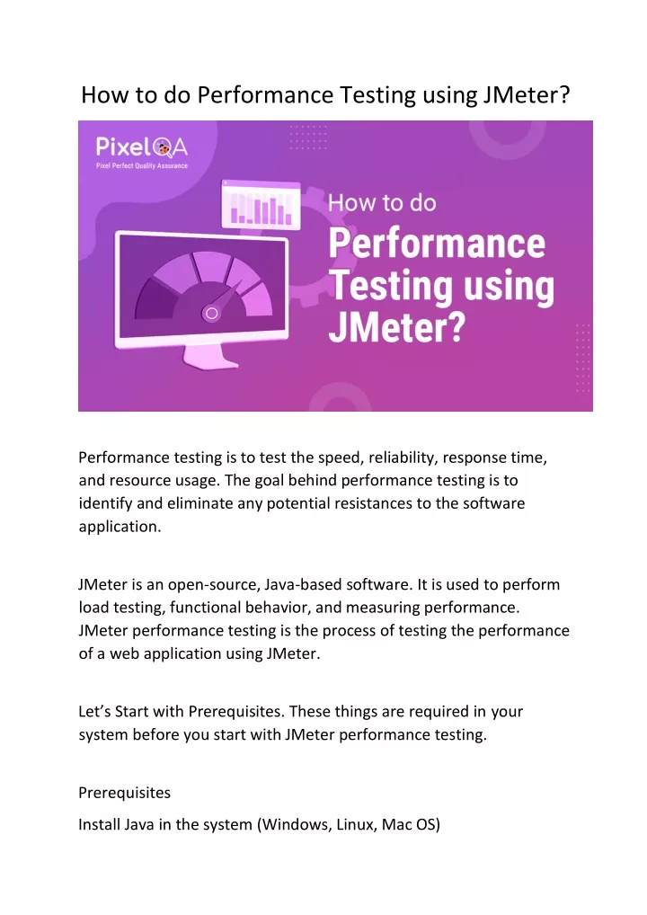 how to do performance testing using jmeter