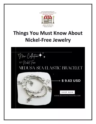 Things You Must Know About Nickel-Free Jewelry
