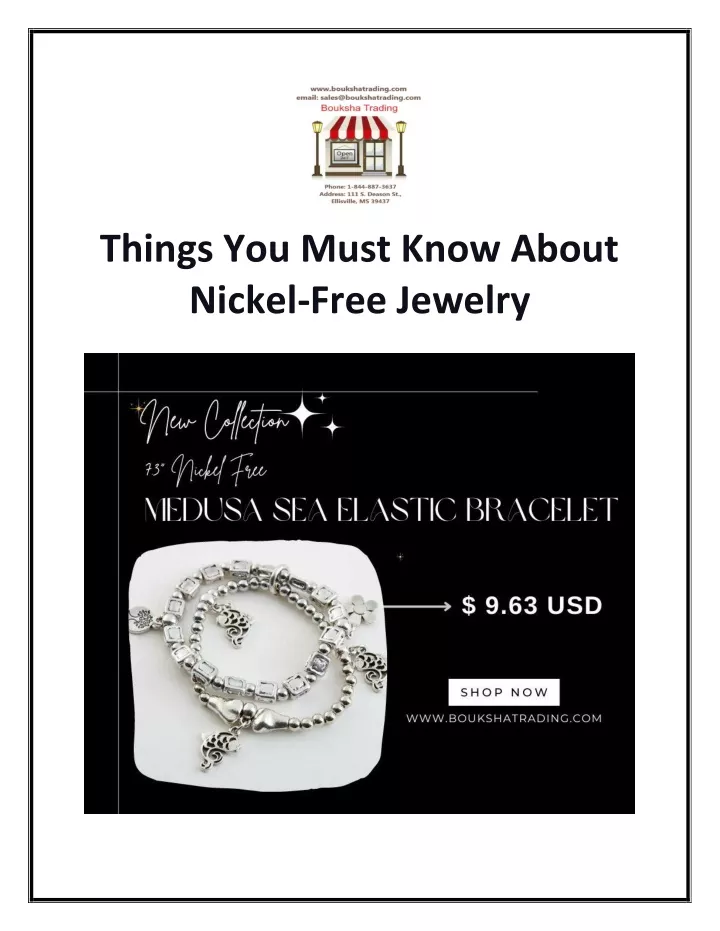 things you must know about nickel free jewelry