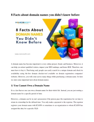 8 Facts about domain names you didn't know before