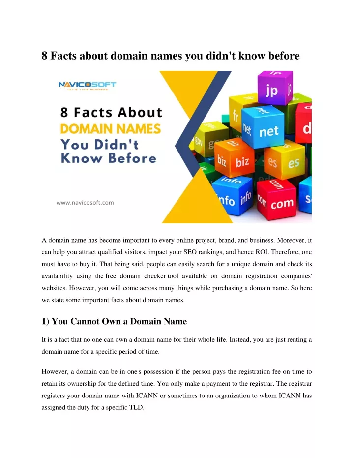8 facts about domain names you didn t know before