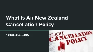 How To Cancel Air New Zealand Flight Ticket