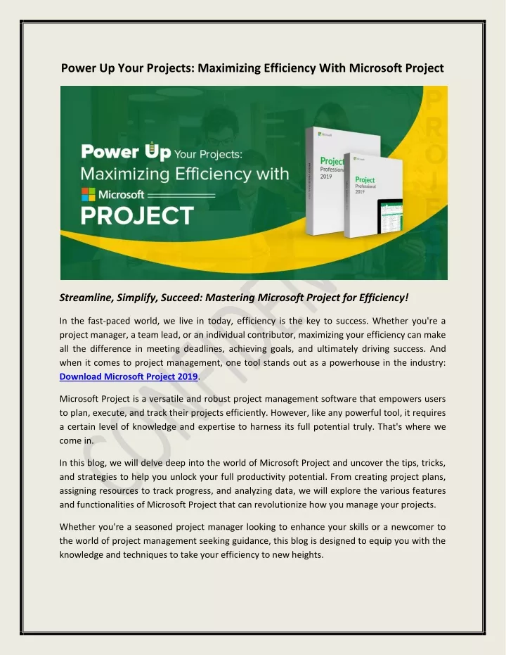 power up your projects maximizing efficiency with