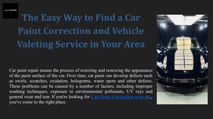 the easy way to find a car paint correction