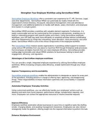 strengthen your employee workflow using