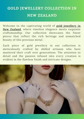 Gold Jewellery Collection in New Zealand