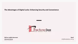The Advantages of Digital Locks Enhancing Security and Convenience