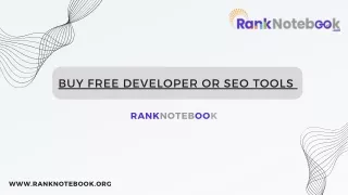 Best Free Developer or SEO Tools | RankNoteBook