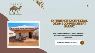 Get Experienced to osian jodhpur desert safari
