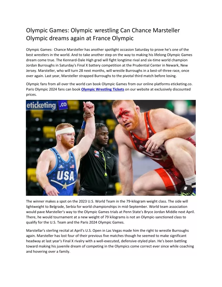 olympic games olympic wrestling can chance