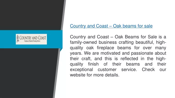 country and coast oak beams for sale country