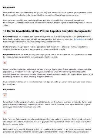 kol protezleri