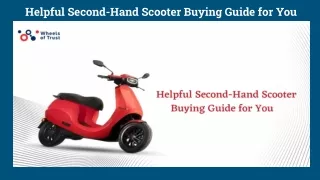 helpful second hand scooter buying guide for you