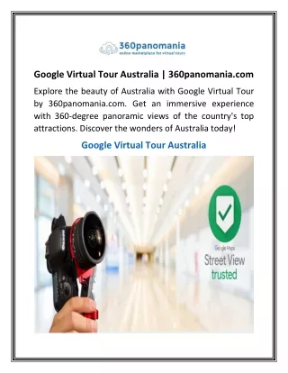 Google Virtual Tour Australia | 360panomania.com