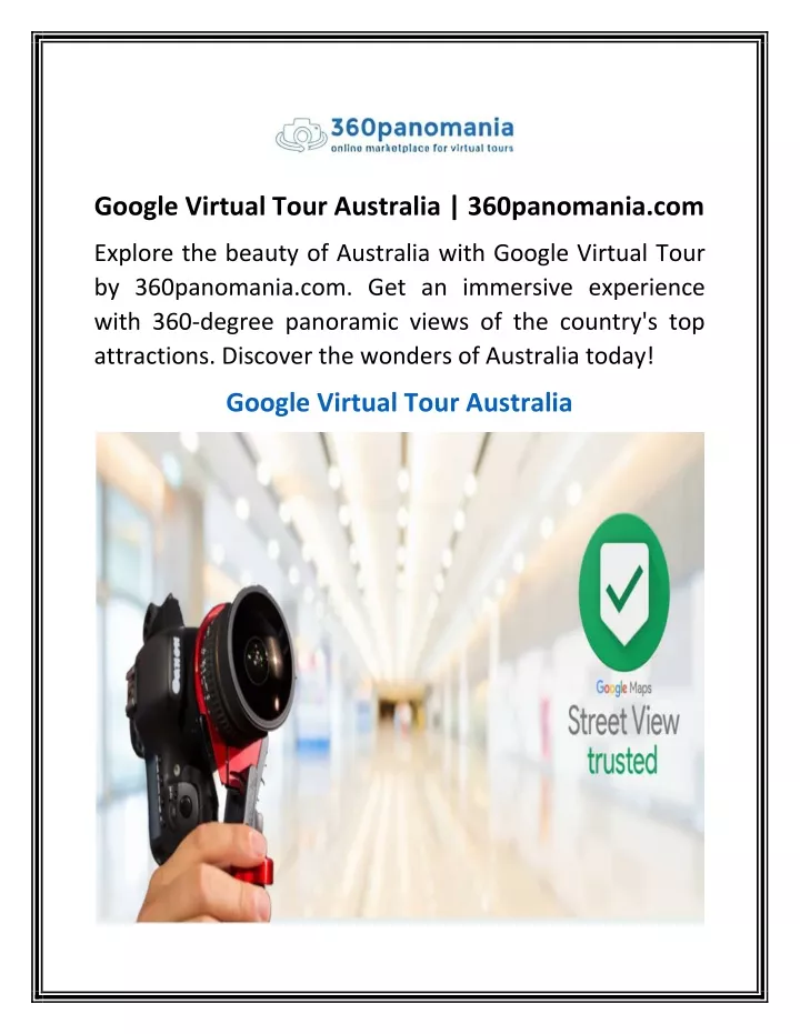 google virtual tour australia 360panomania com