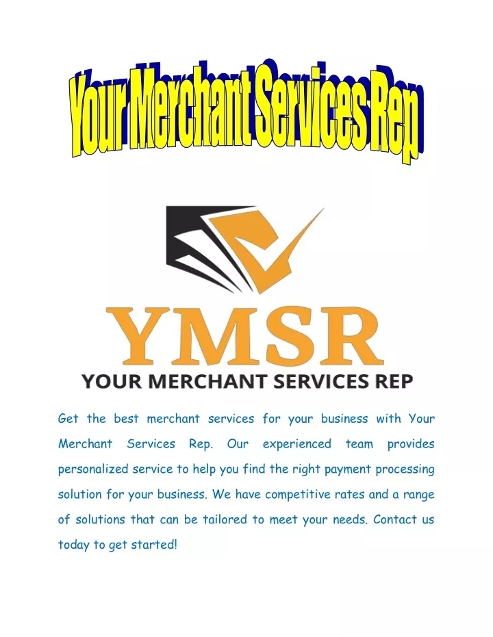 get the best merchant services for your business