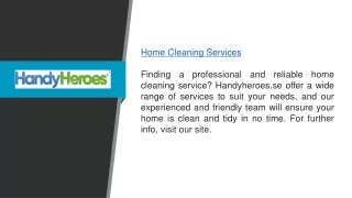 Home Cleaning Services  Handyheroes.se