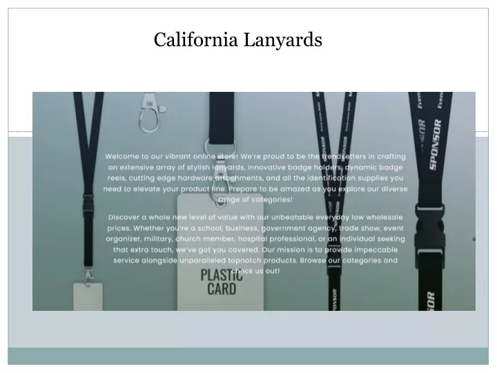california lanyards