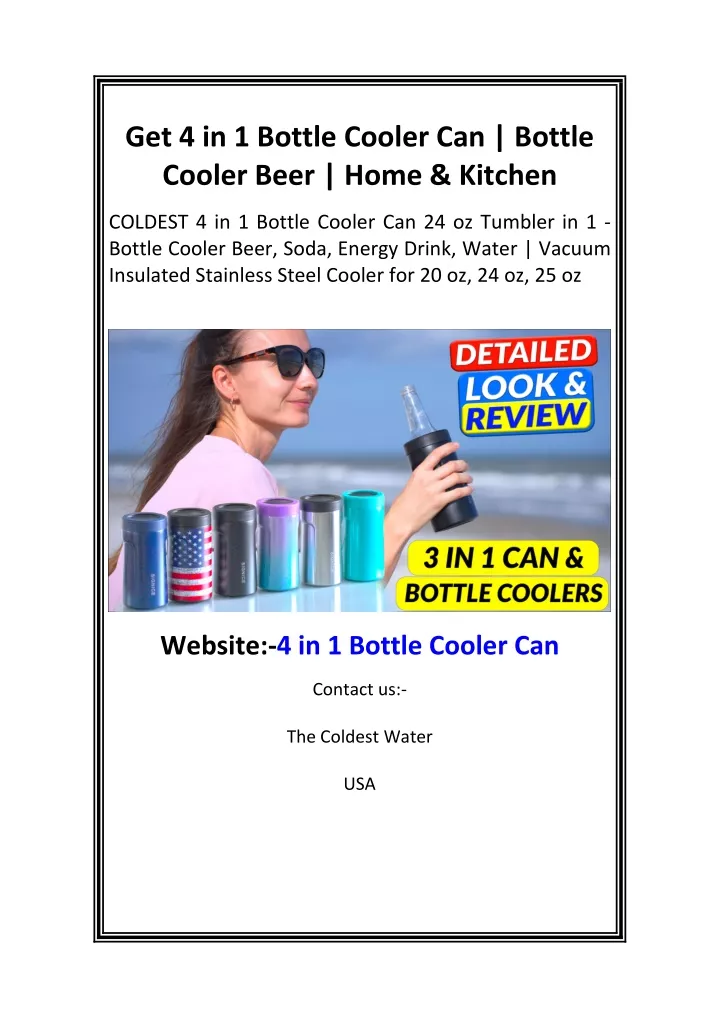 get 4 in 1 bottle cooler can bottle cooler beer