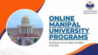 Online Manipal University Programs