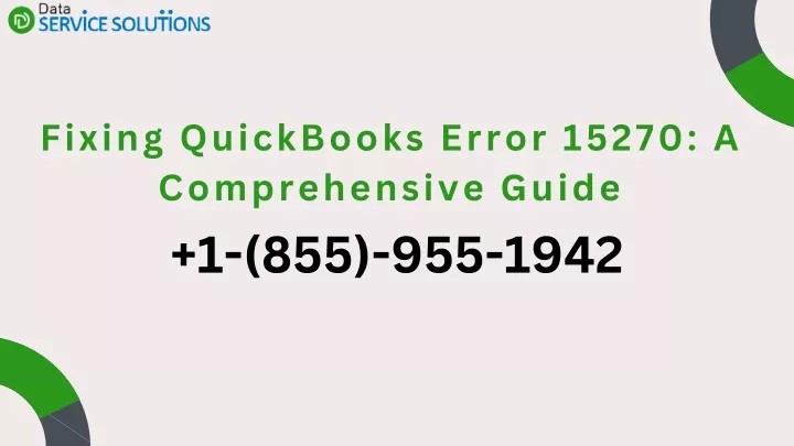 fixing quickbooks error 15270 a comprehensive