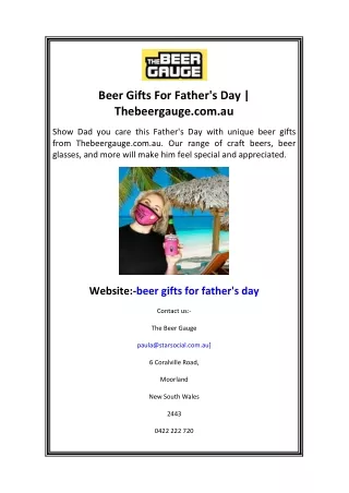 Beer Gifts For Father's Day Thebeergauge.com.au