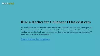 hire a hacker for cellphone hackvist