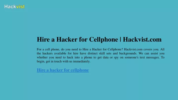 hire a hacker for cellphone hackvist