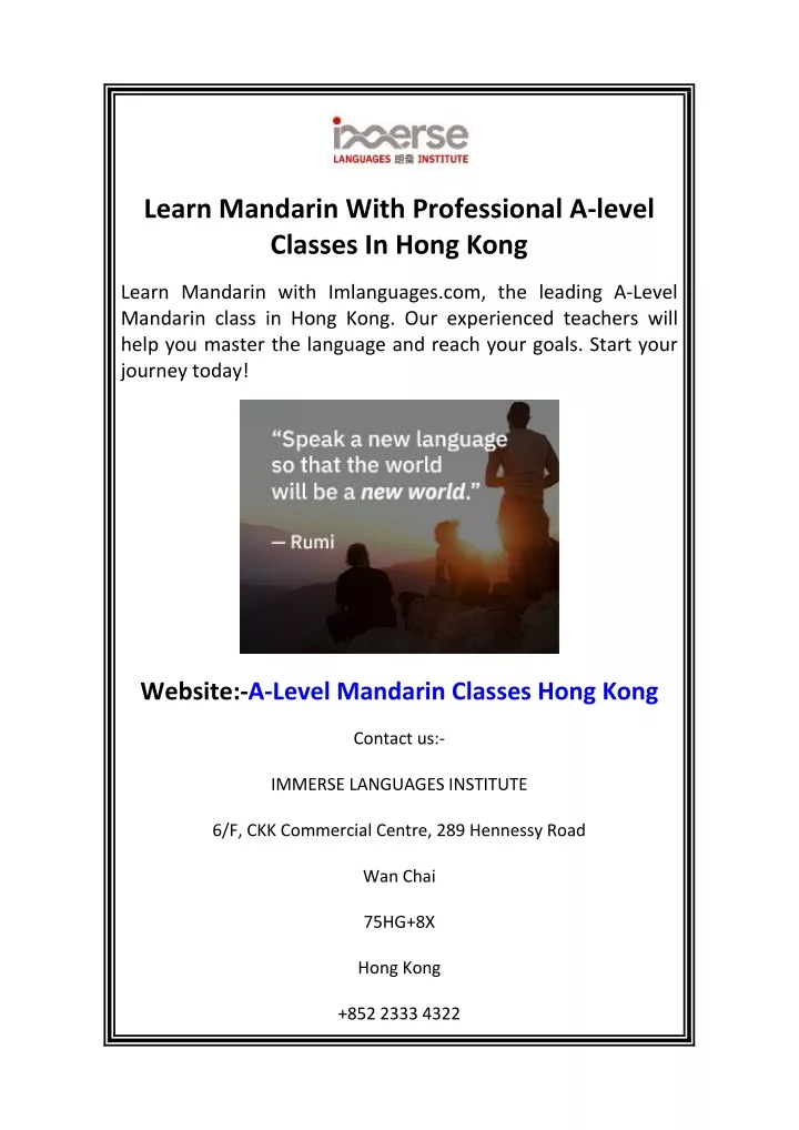 learn mandarin with professional a level classes