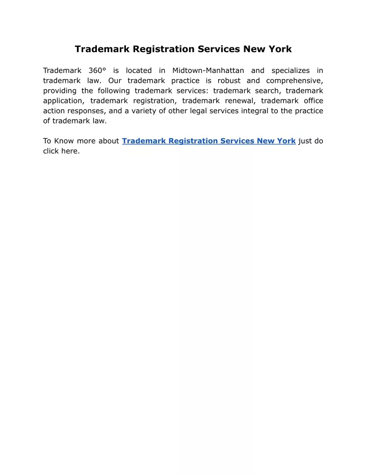 trademark registration services new york