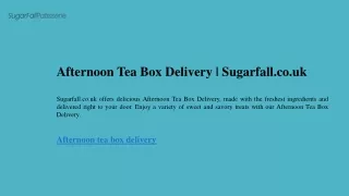 Afternoon Tea Box Delivery  Sugarfall.co.uk