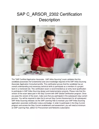 sap c arsor 2302 certification description